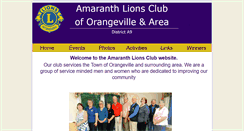 Desktop Screenshot of amaranthlionsclub.com