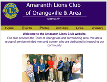 Tablet Screenshot of amaranthlionsclub.com